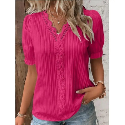 Livia™ Elegant V-Neck Blouse