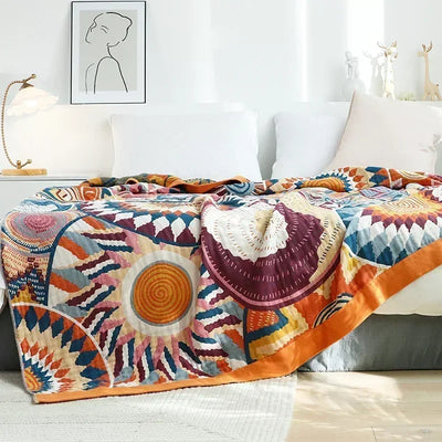 Nordic throw blanket cotton gauze