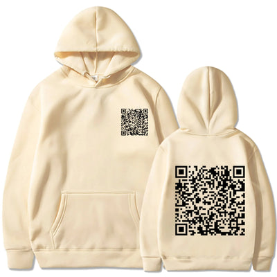 Sweat à capuche QR FUCK YOU