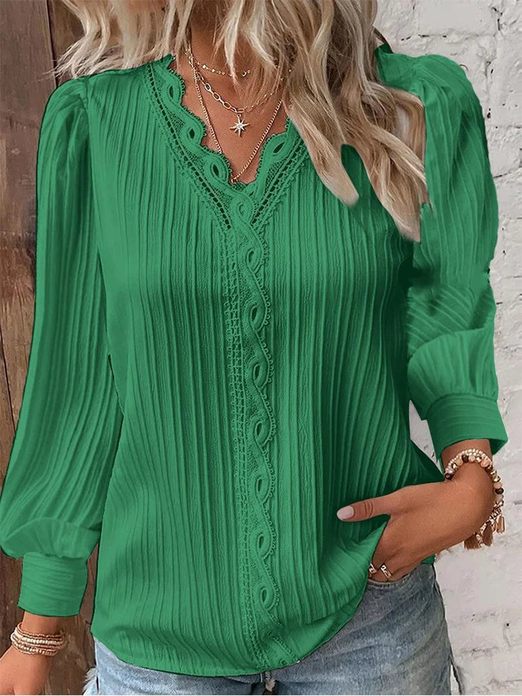 Livia™ Elegant V-Neck Blouse