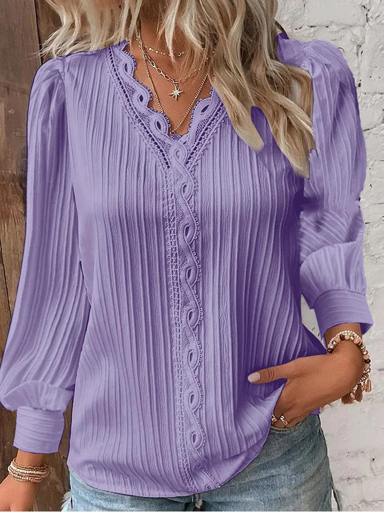 Livia™ Elegant V-Neck Blouse