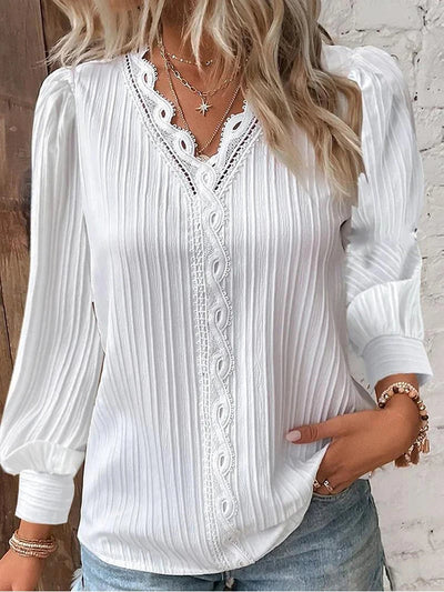 Livia™ Elegant V-Neck Blouse